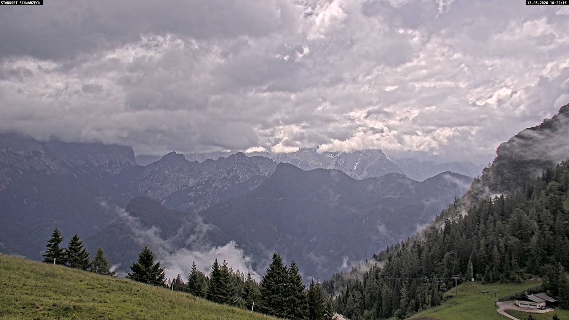 Archiv Foto Webcam Blick von Lofer auf die Berchtesgadener Alpen