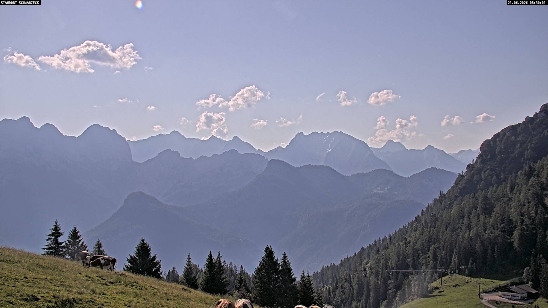 Archiv Foto Webcam Blick von Lofer auf die Berchtesgadener Alpen