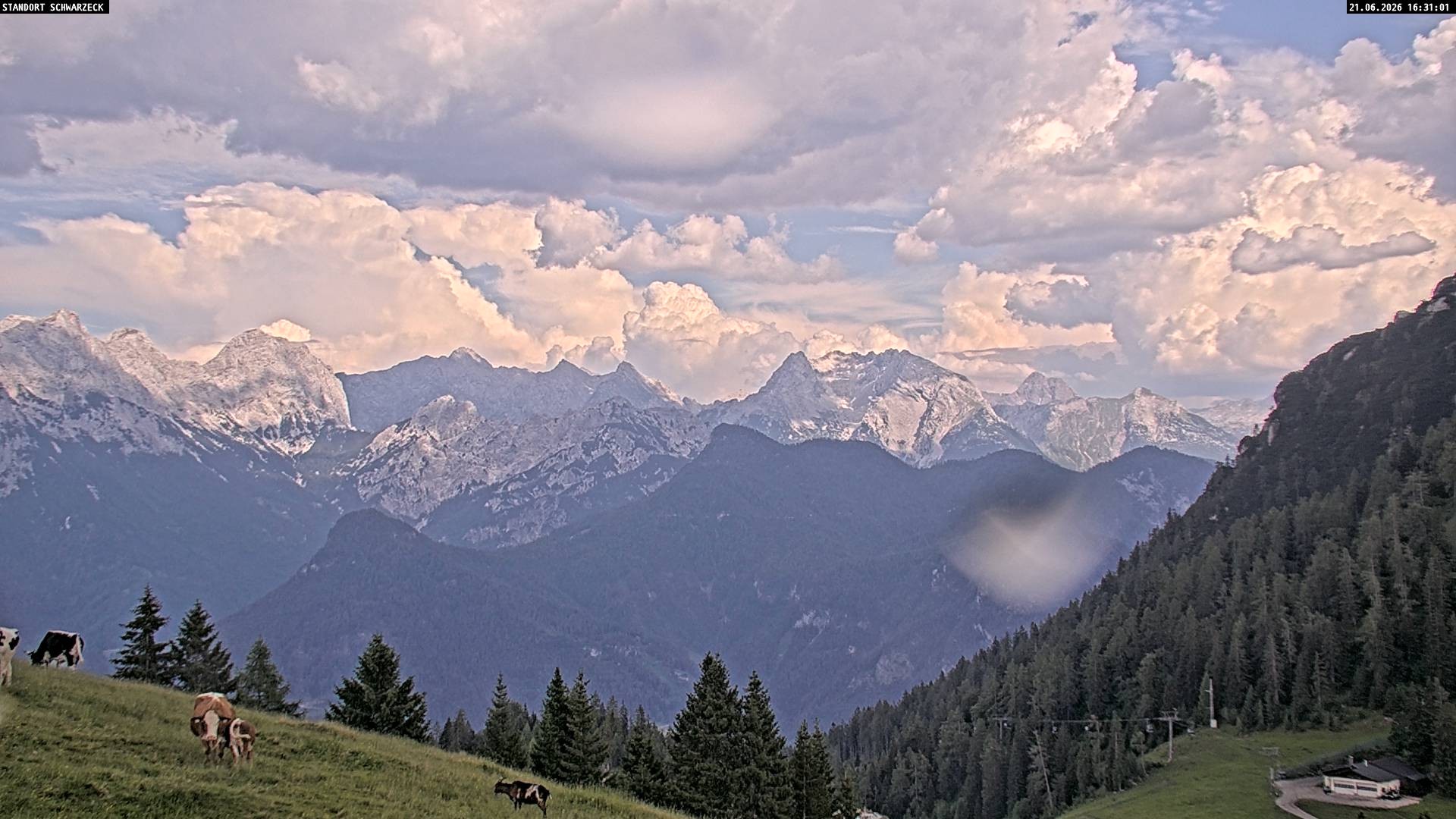 Archiv Foto Webcam Blick von Lofer auf die Berchtesgadener Alpen
