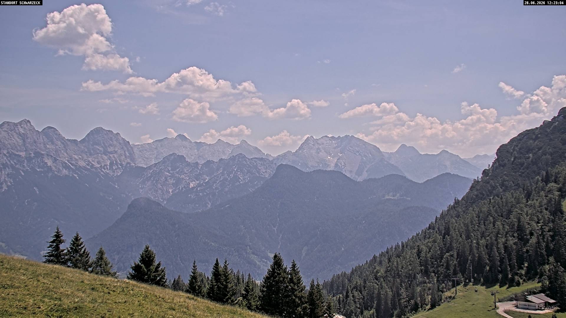 Archiv Foto Webcam Blick von Lofer auf die Berchtesgadener Alpen