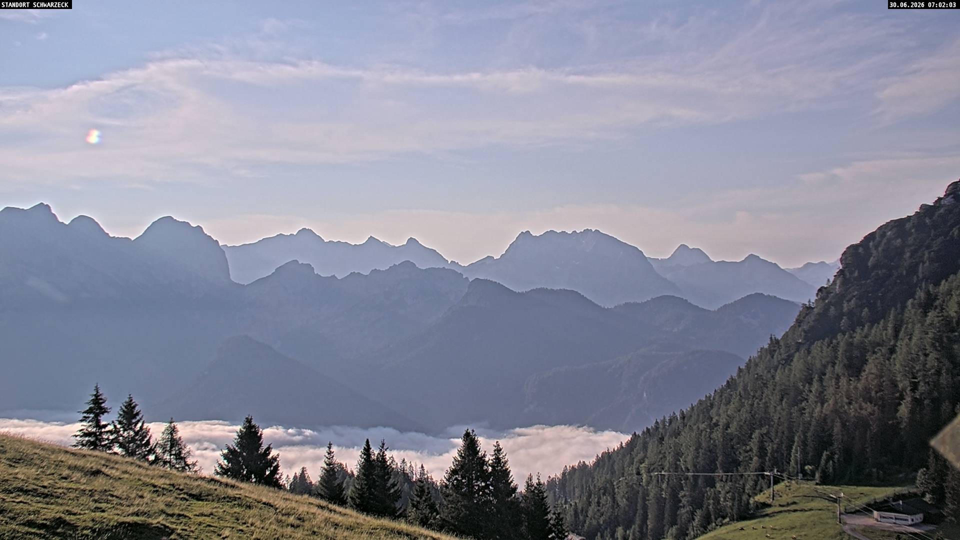 Archiv Foto Webcam Blick von Lofer auf die Berchtesgadener Alpen
