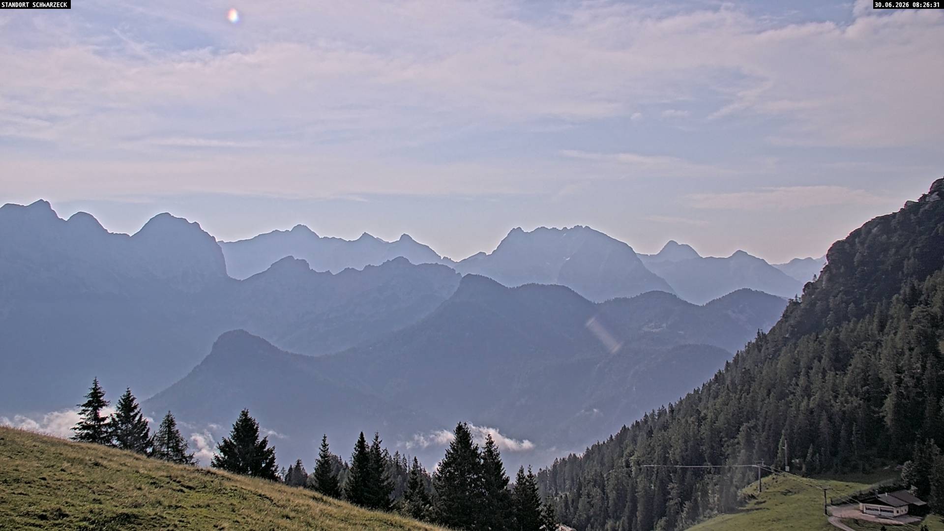 Archiv Foto Webcam Blick von Lofer auf die Berchtesgadener Alpen