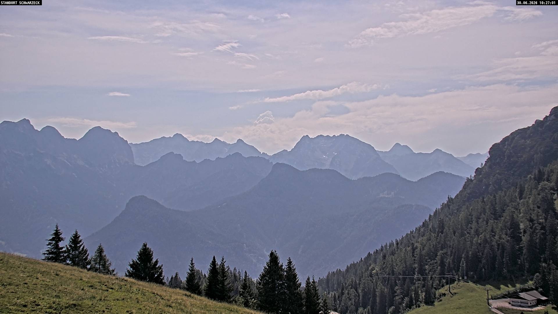 Archiv Foto Webcam Blick von Lofer auf die Berchtesgadener Alpen