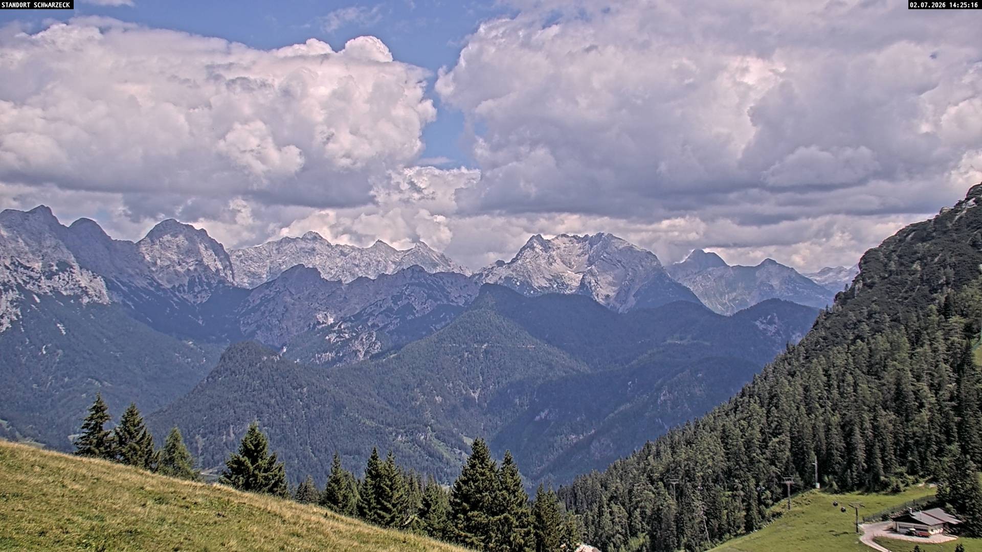 Archiv Foto Webcam Blick von Lofer auf die Berchtesgadener Alpen