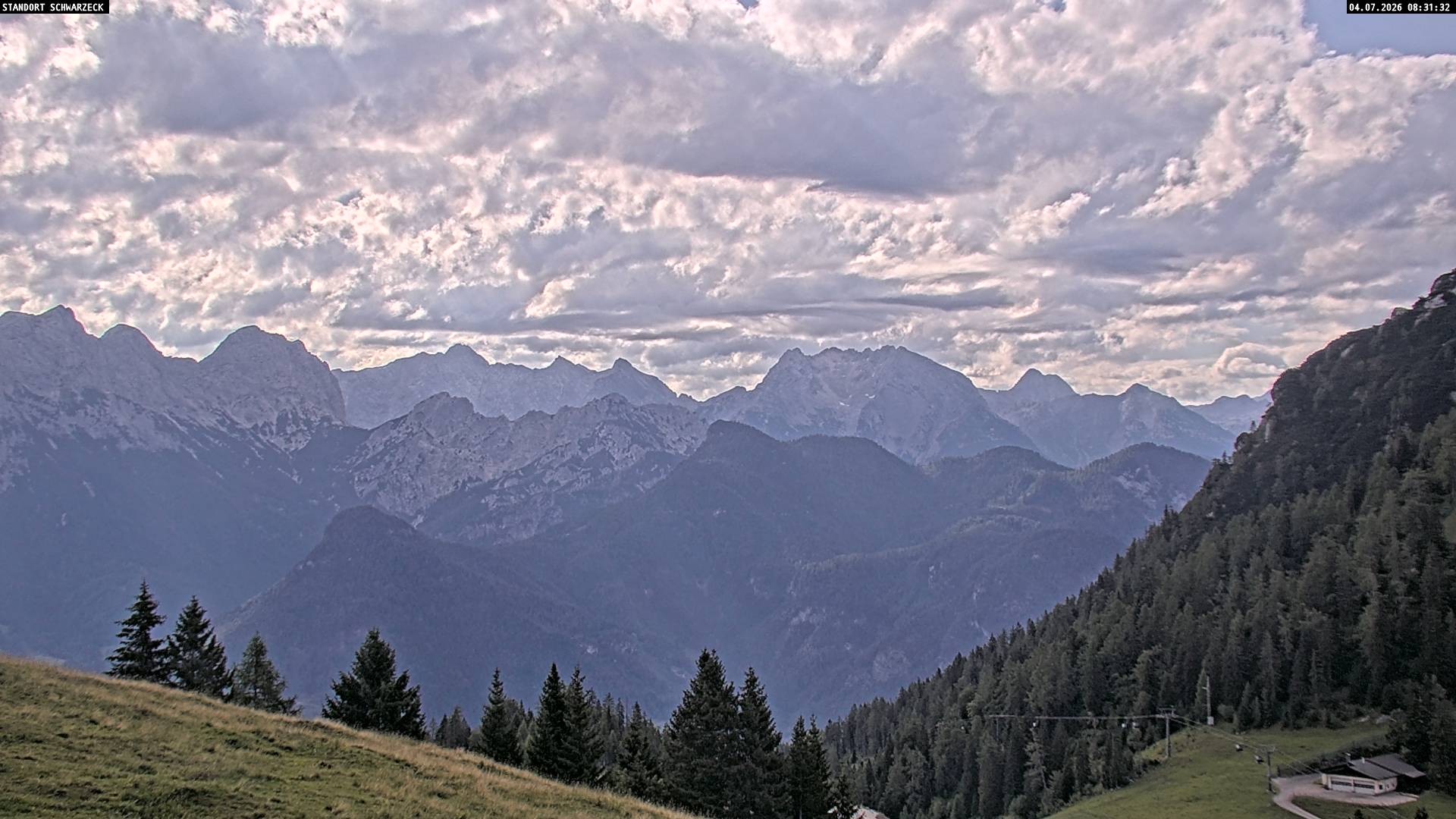 Archiv Foto Webcam Blick von Lofer auf die Berchtesgadener Alpen