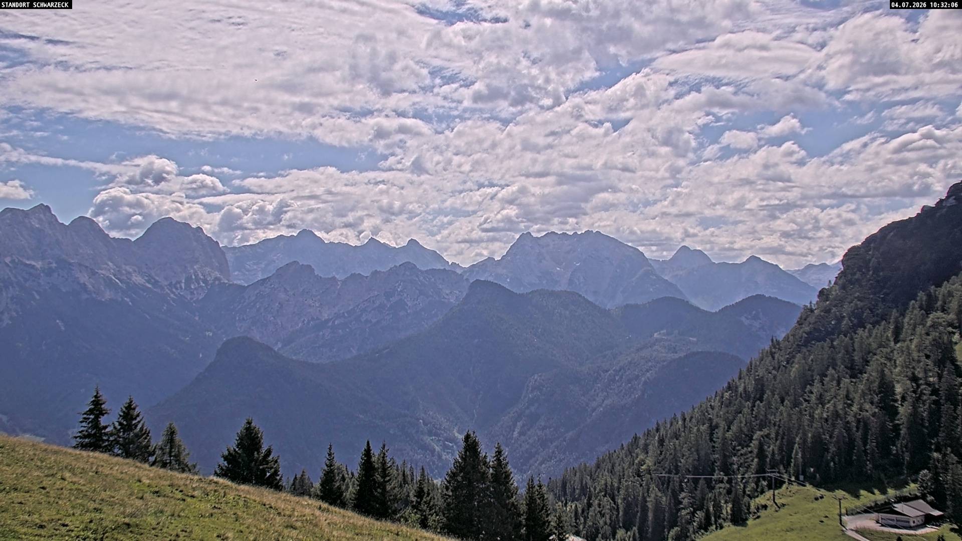 Archiv Foto Webcam Blick von Lofer auf die Berchtesgadener Alpen