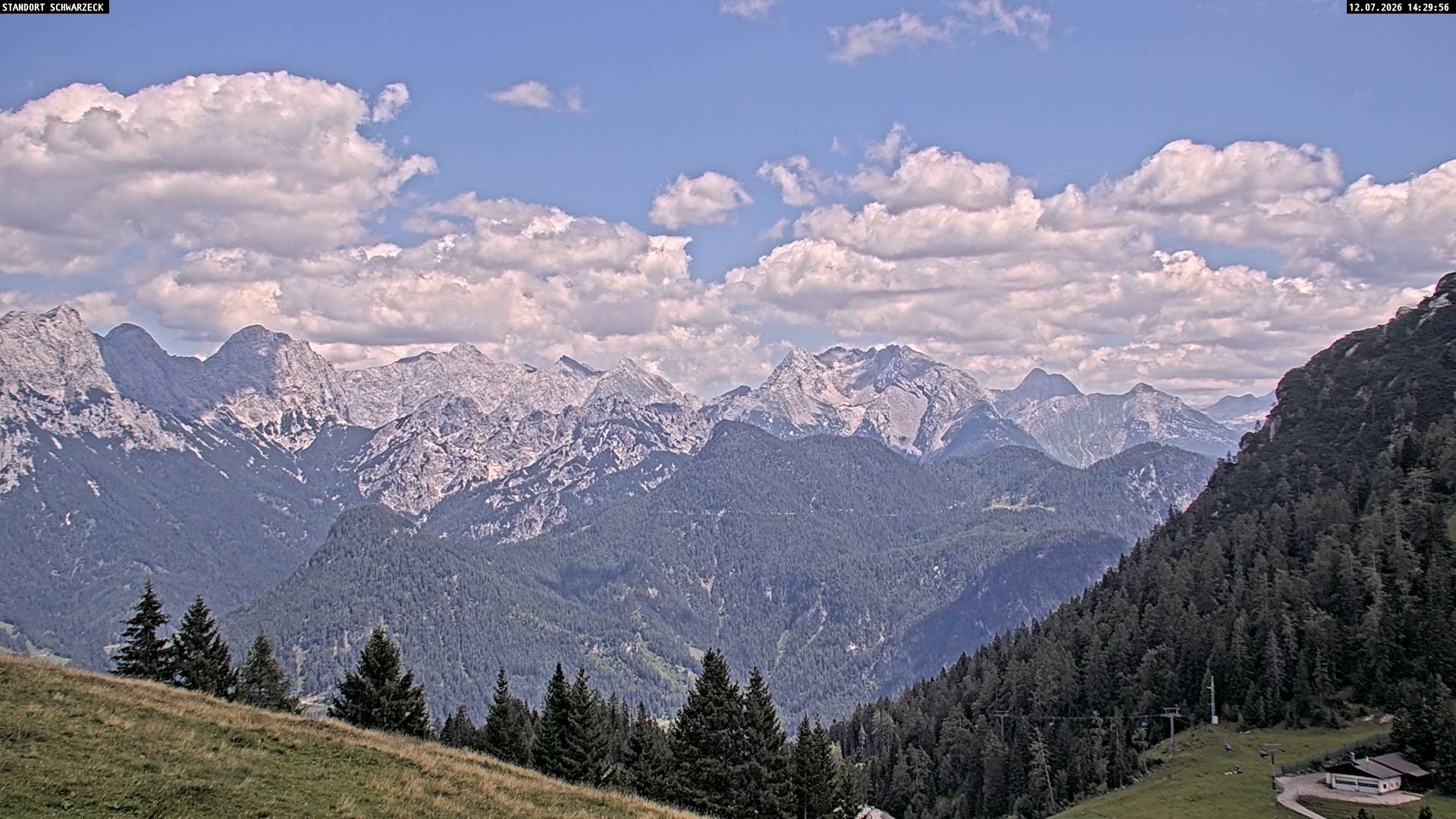 Archiv Foto Webcam Blick von Lofer auf die Berchtesgadener Alpen