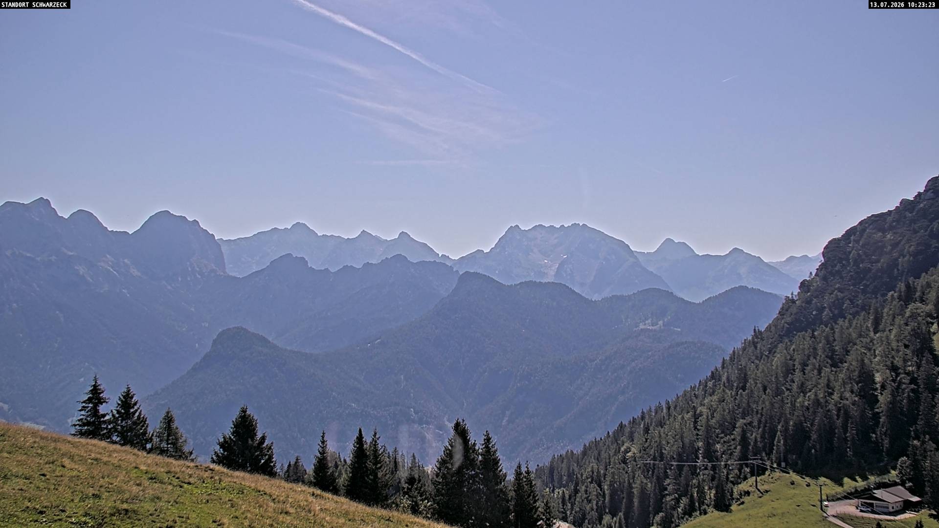 Archiv Foto Webcam Blick von Lofer auf die Berchtesgadener Alpen