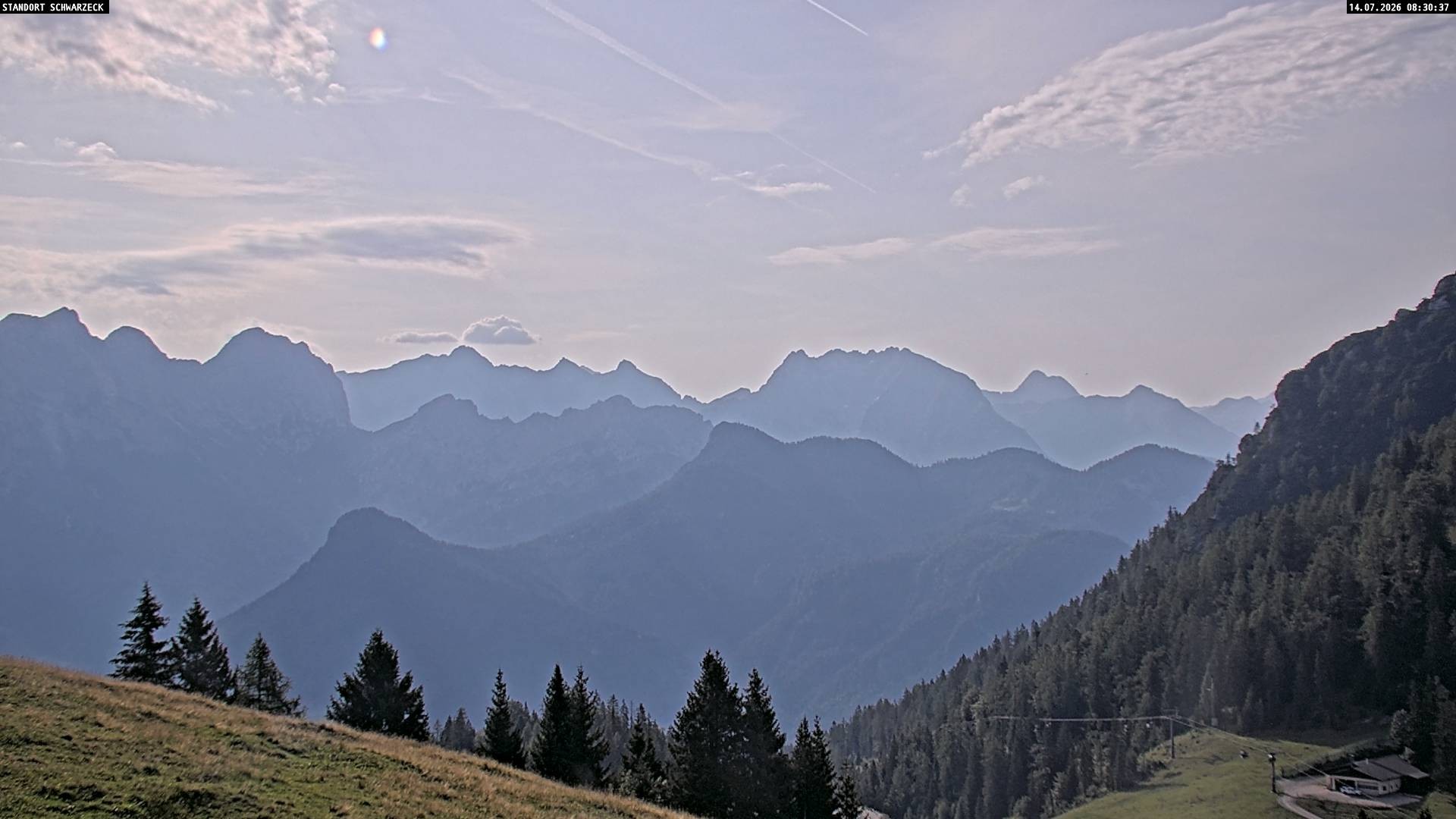 Archiv Foto Webcam Blick von Lofer auf die Berchtesgadener Alpen