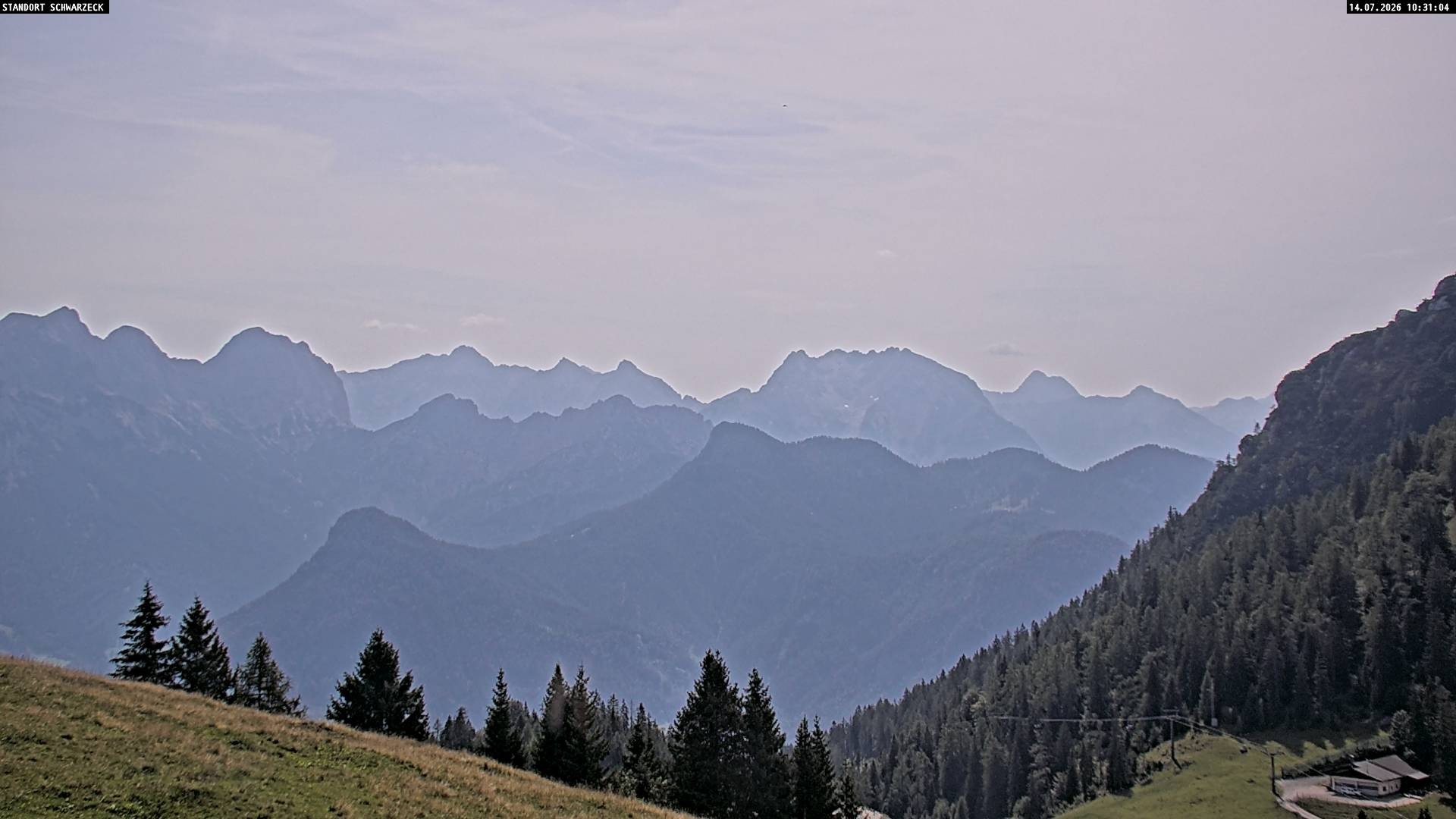 Archiv Foto Webcam Blick von Lofer auf die Berchtesgadener Alpen