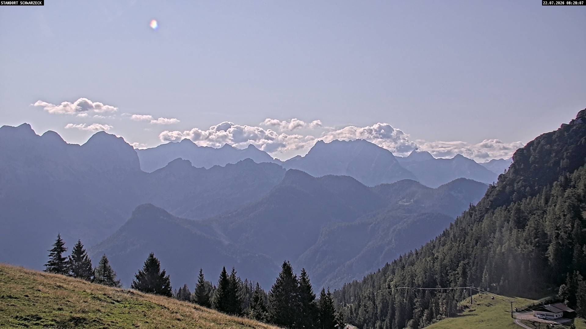 Archiv Foto Webcam Blick von Lofer auf die Berchtesgadener Alpen