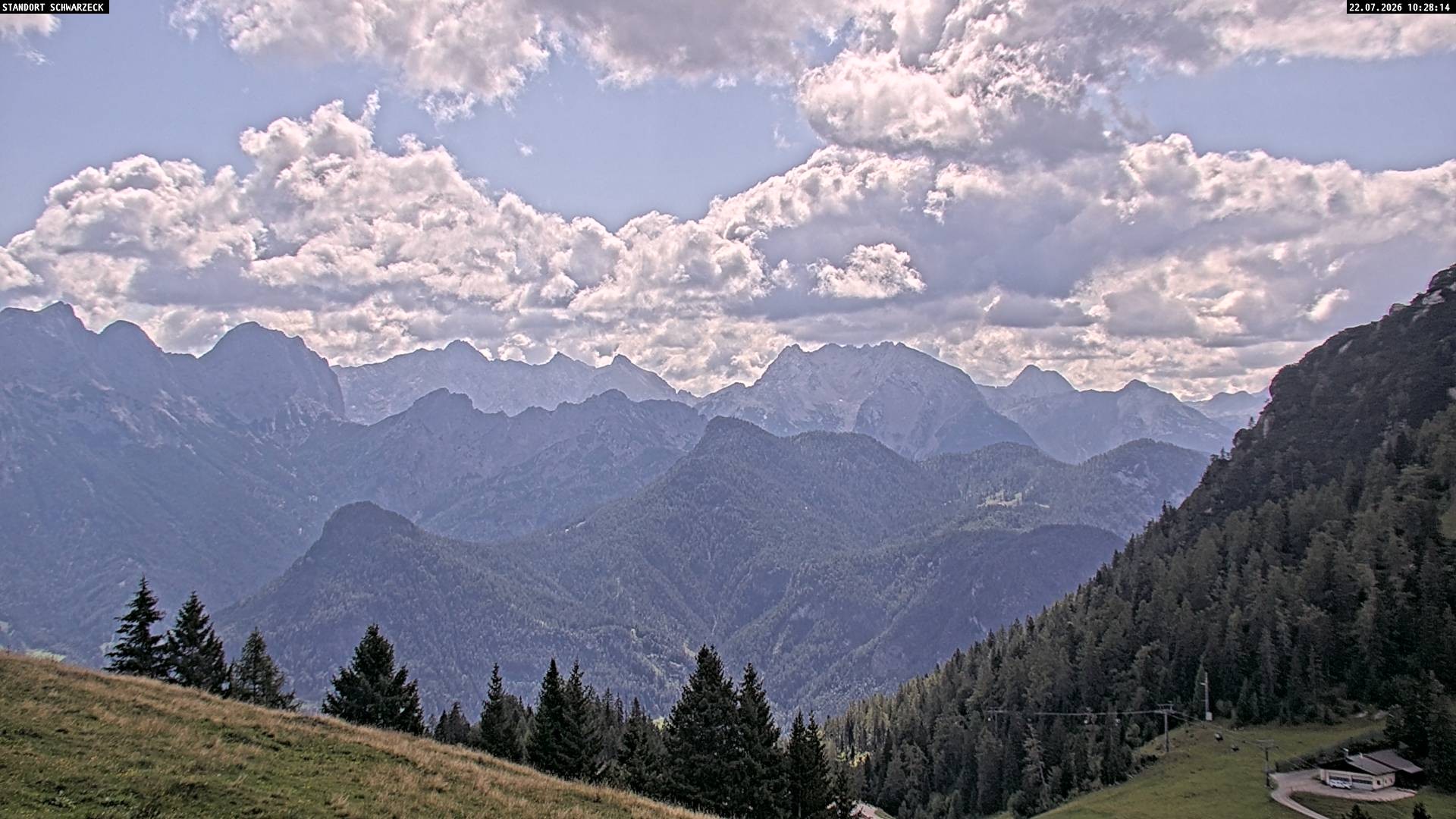 Archiv Foto Webcam Blick von Lofer auf die Berchtesgadener Alpen