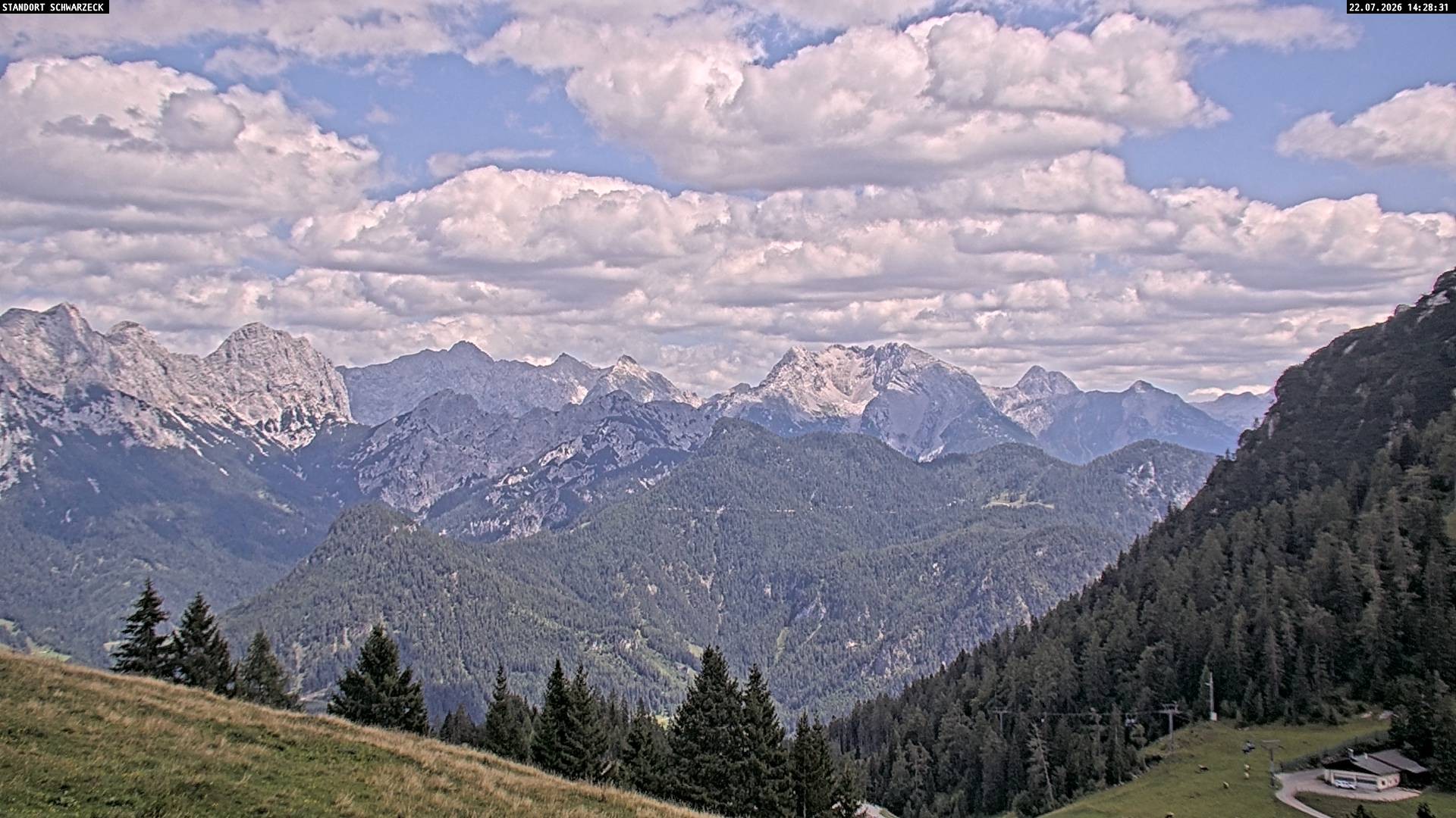 Archiv Foto Webcam Blick von Lofer auf die Berchtesgadener Alpen
