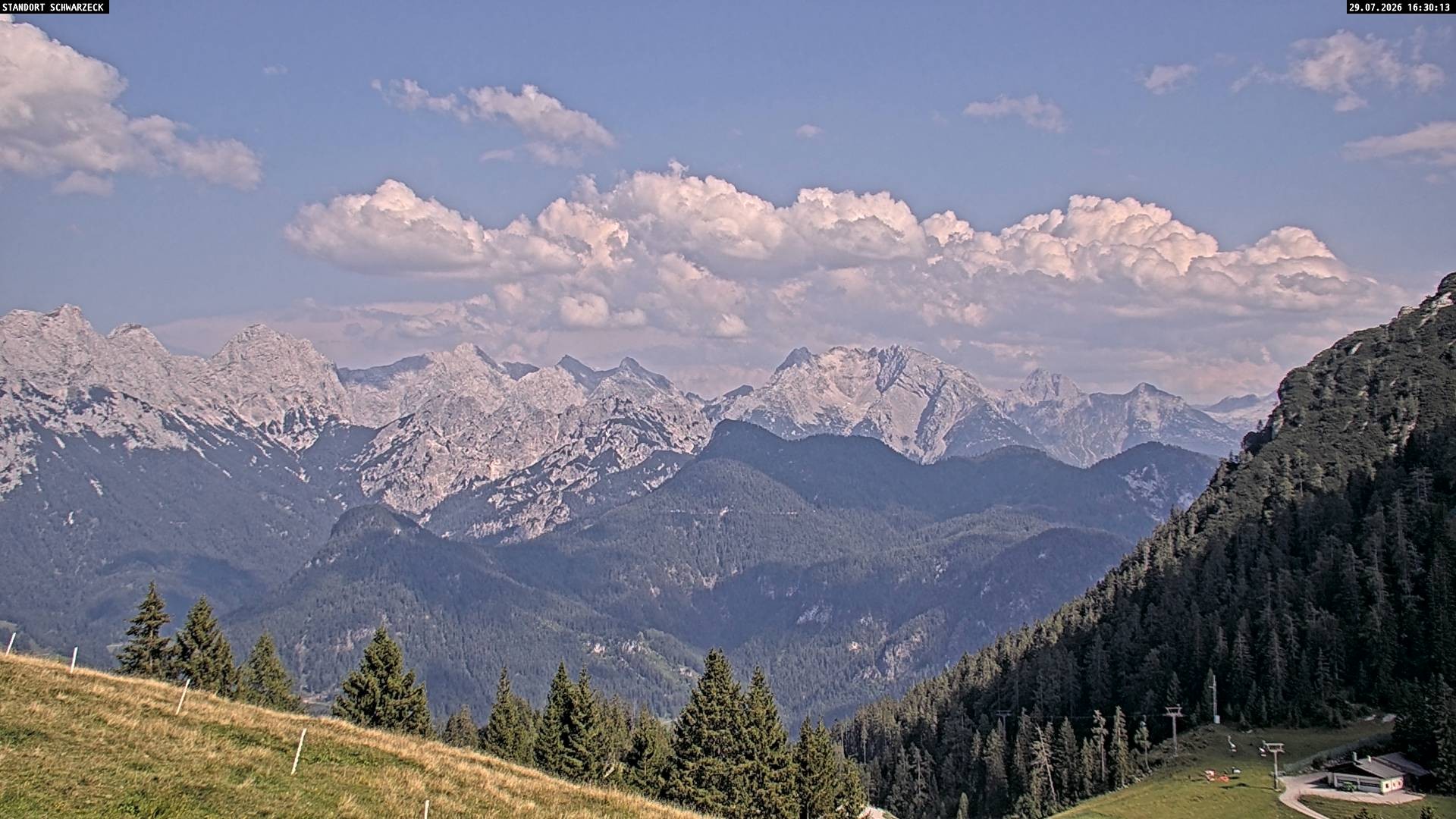 Archiv Foto Webcam Blick von Lofer auf die Berchtesgadener Alpen