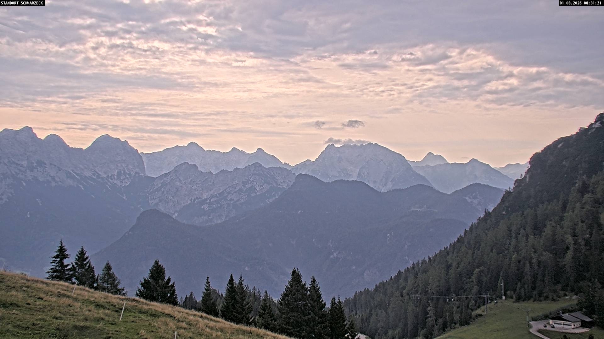 Archiv Foto Webcam Blick von Lofer auf die Berchtesgadener Alpen