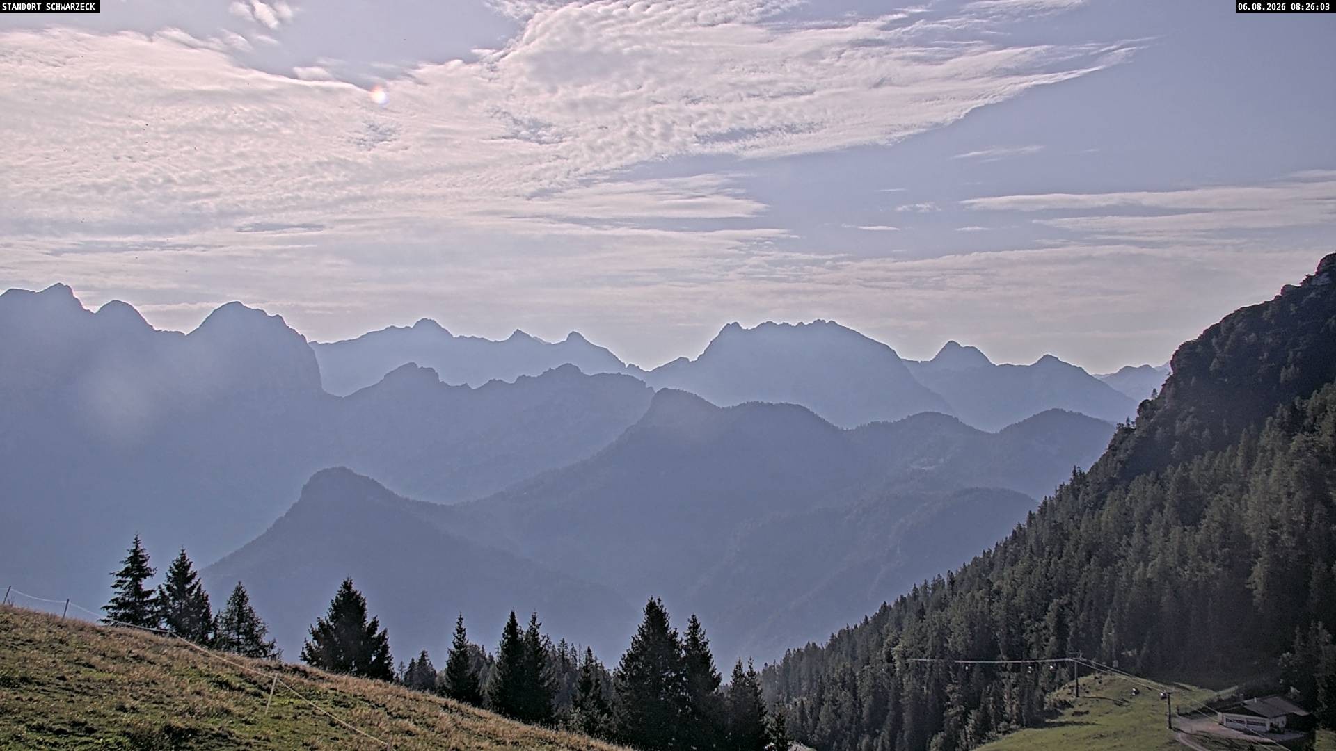 Archiv Foto Webcam Blick von Lofer auf die Berchtesgadener Alpen