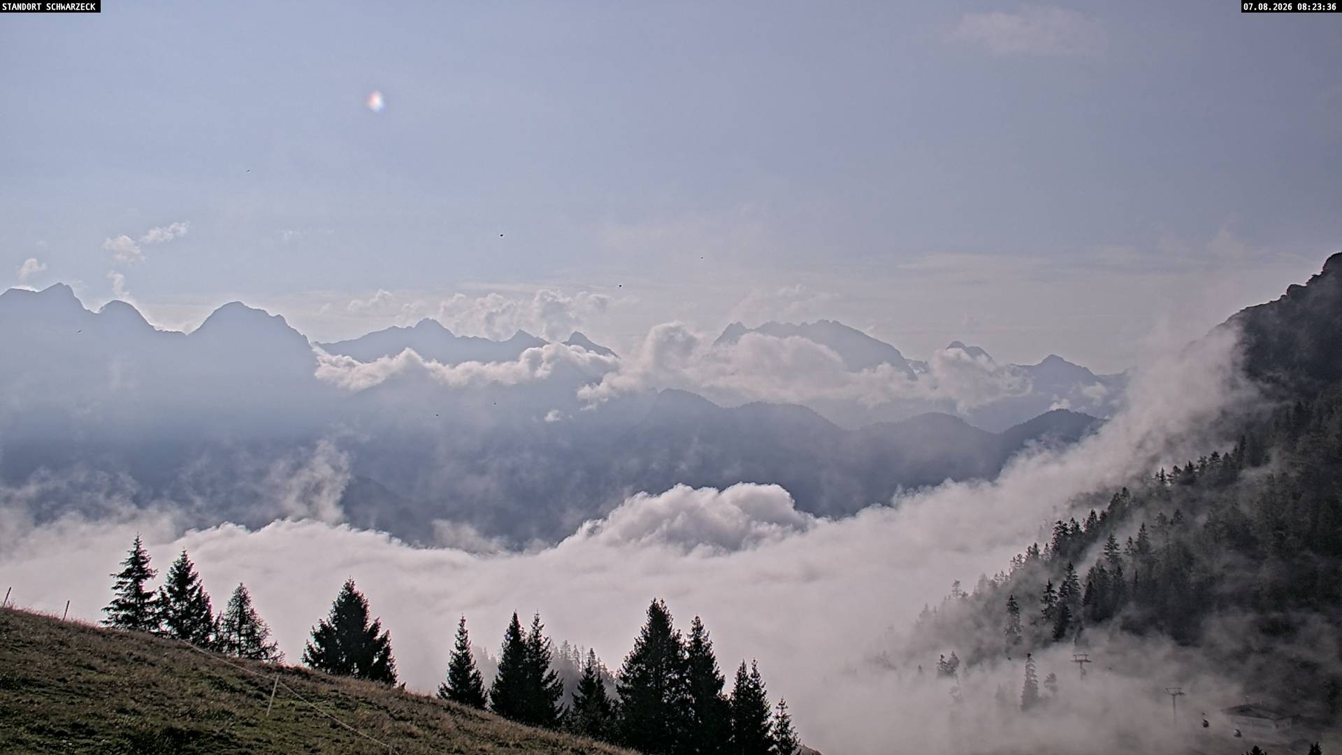 Archiv Foto Webcam Blick von Lofer auf die Berchtesgadener Alpen