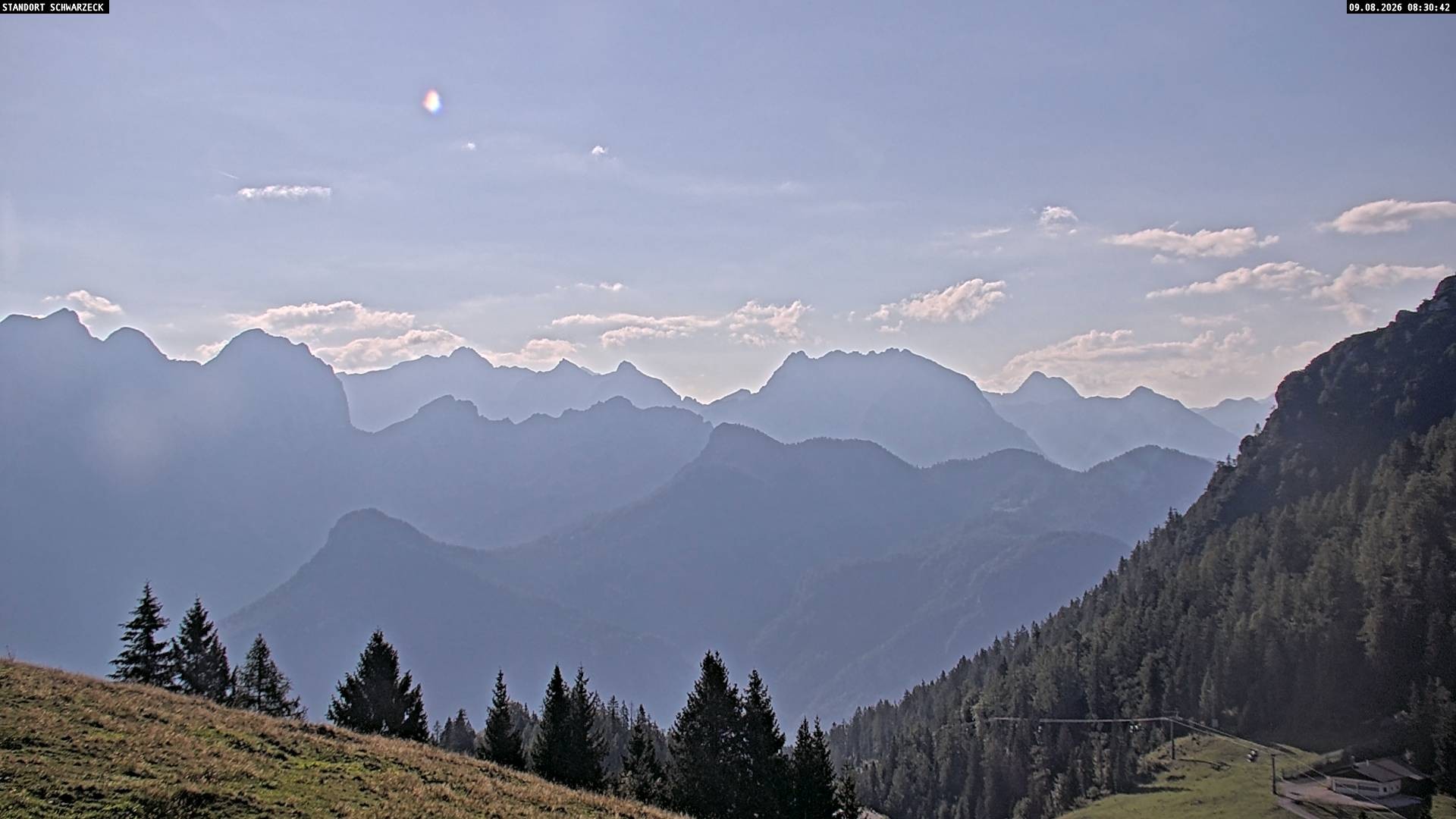 Archiv Foto Webcam Blick von Lofer auf die Berchtesgadener Alpen