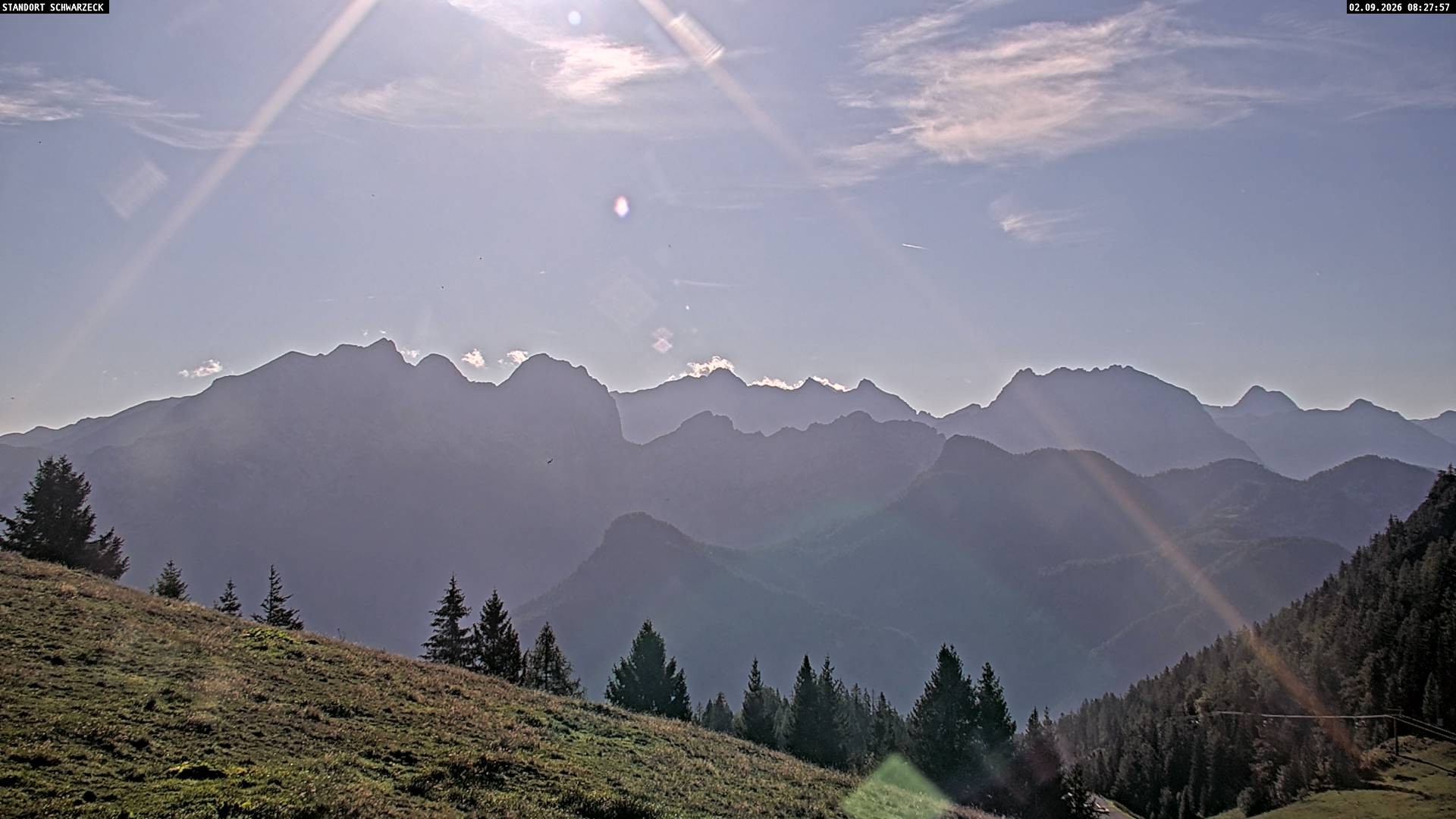 Archiv Foto Webcam Blick von Lofer auf die Berchtesgadener Alpen