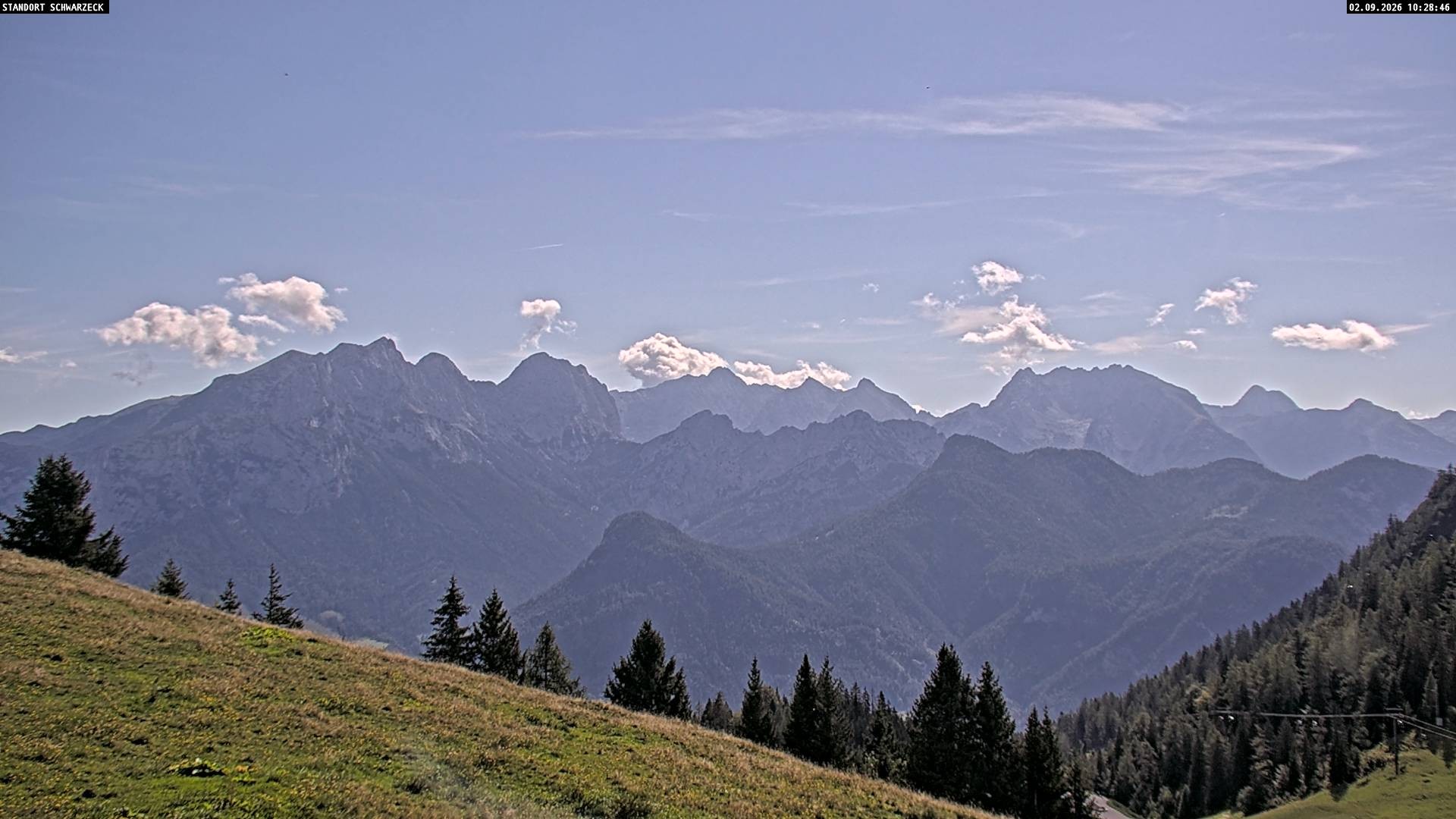 Archiv Foto Webcam Blick von Lofer auf die Berchtesgadener Alpen