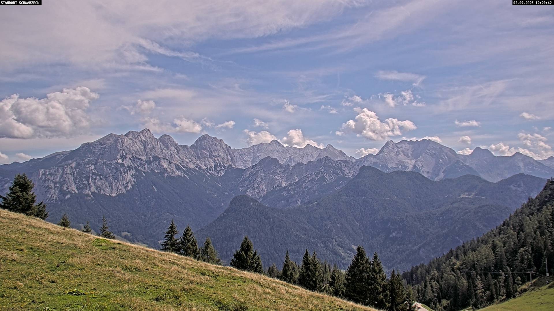 Archiv Foto Webcam Blick von Lofer auf die Berchtesgadener Alpen