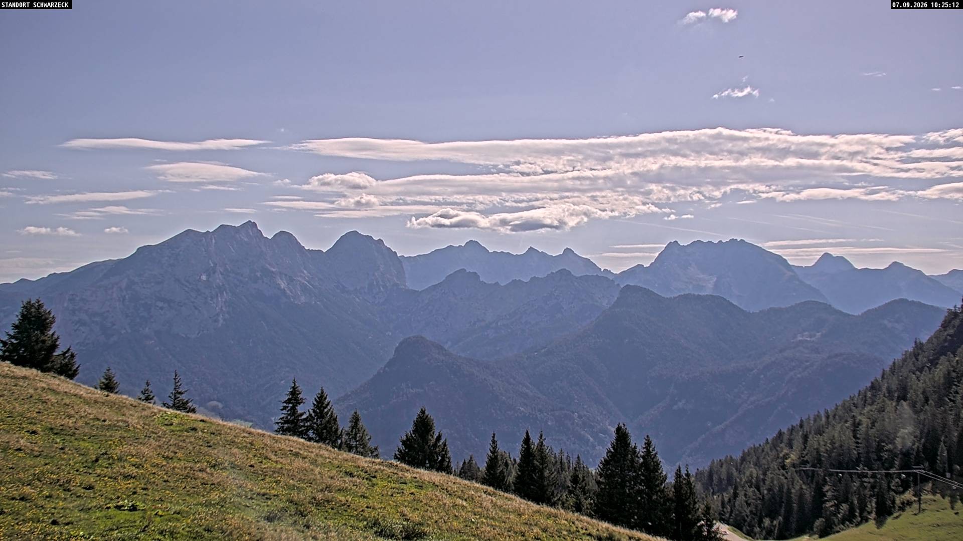 Archiv Foto Webcam Blick von Lofer auf die Berchtesgadener Alpen