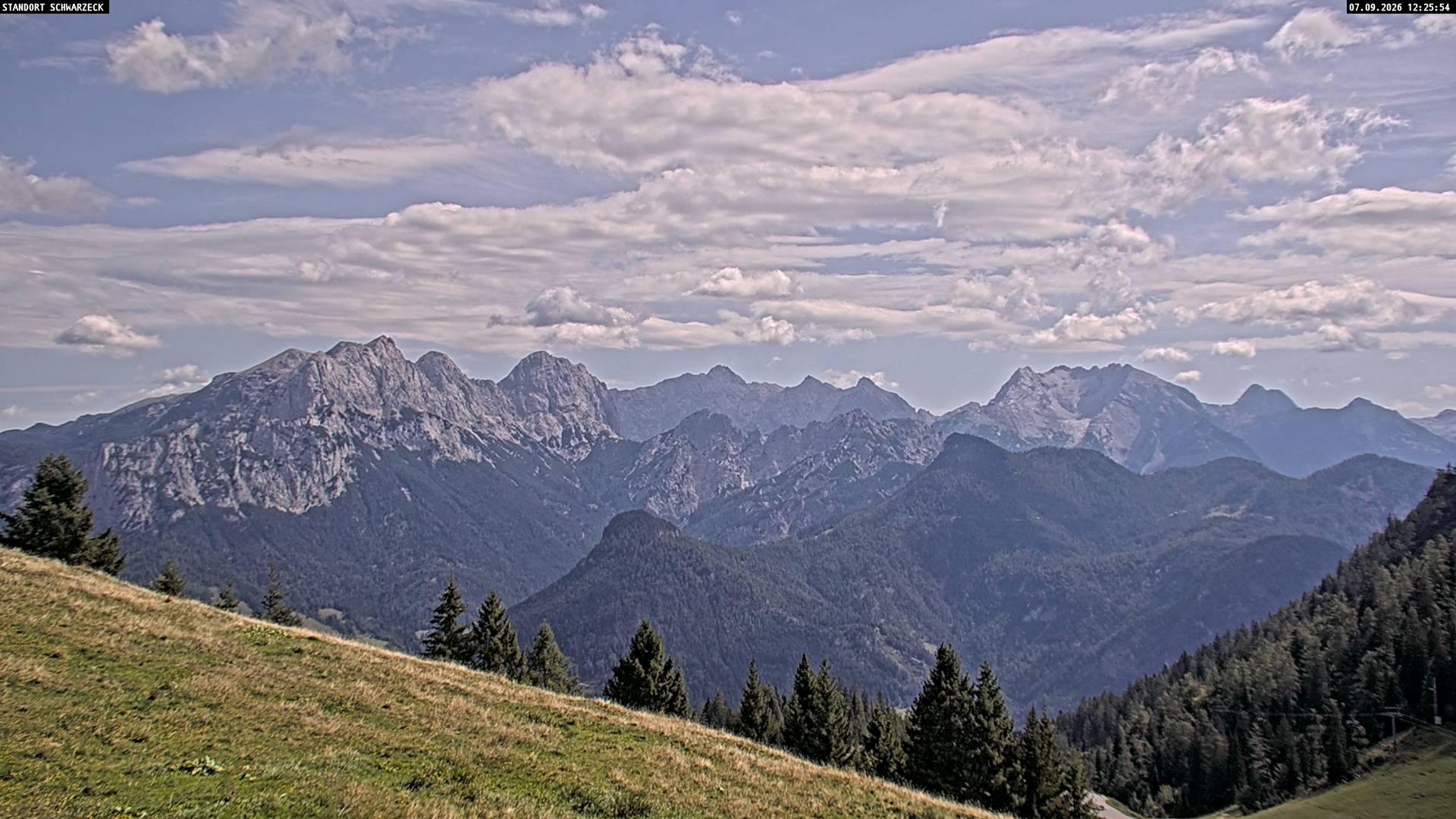 Archiv Foto Webcam Blick von Lofer auf die Berchtesgadener Alpen