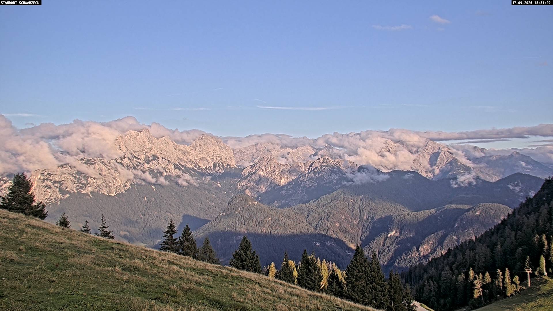 Archived image Webcam Alps of Berchtesgaden from Lofer, Tyrol