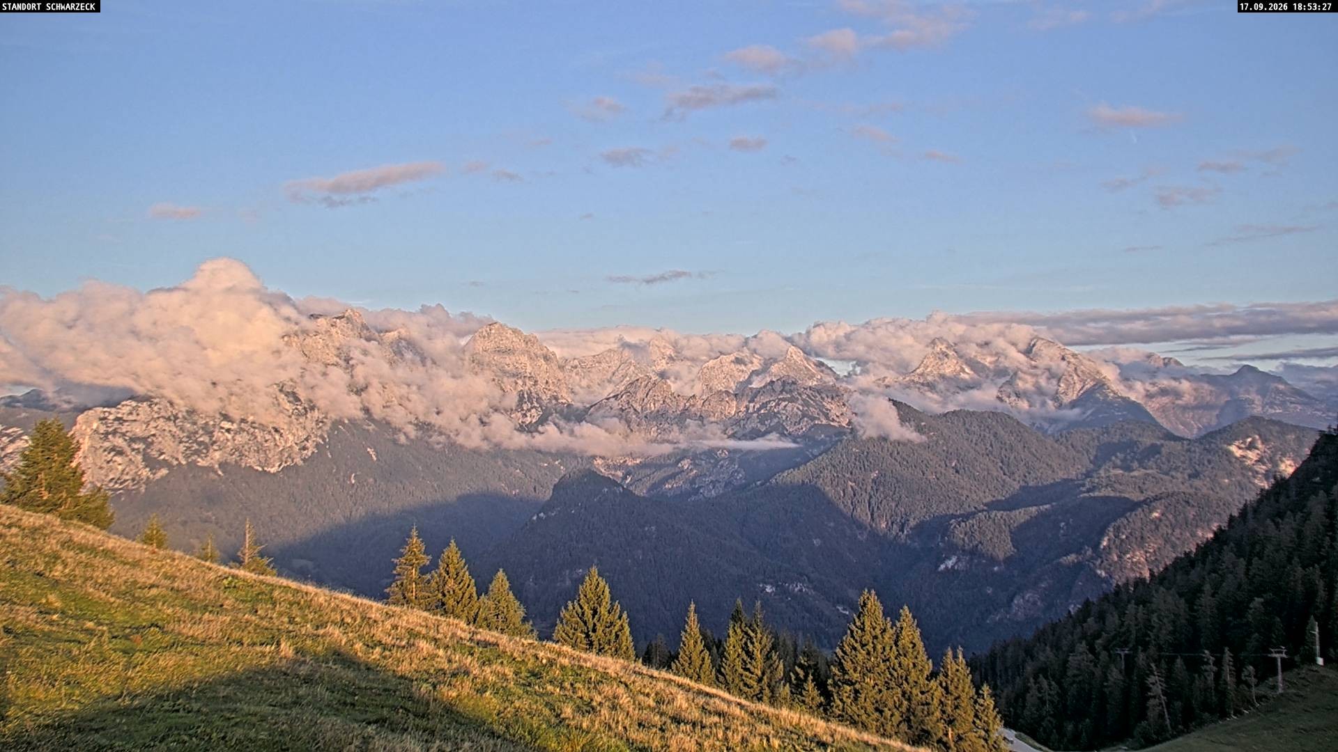 Archived image Webcam Alps of Berchtesgaden from Lofer, Tyrol