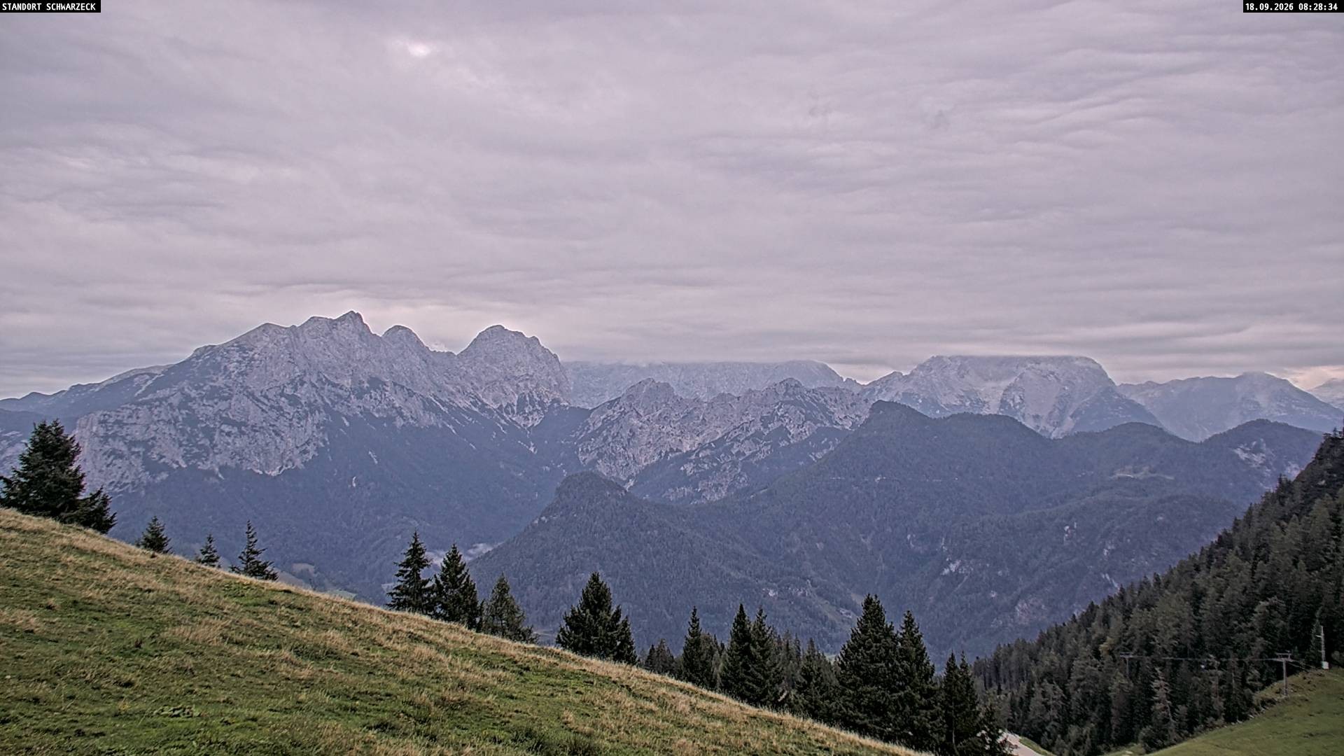 Archiv Foto Webcam Blick von Lofer auf die Berchtesgadener Alpen