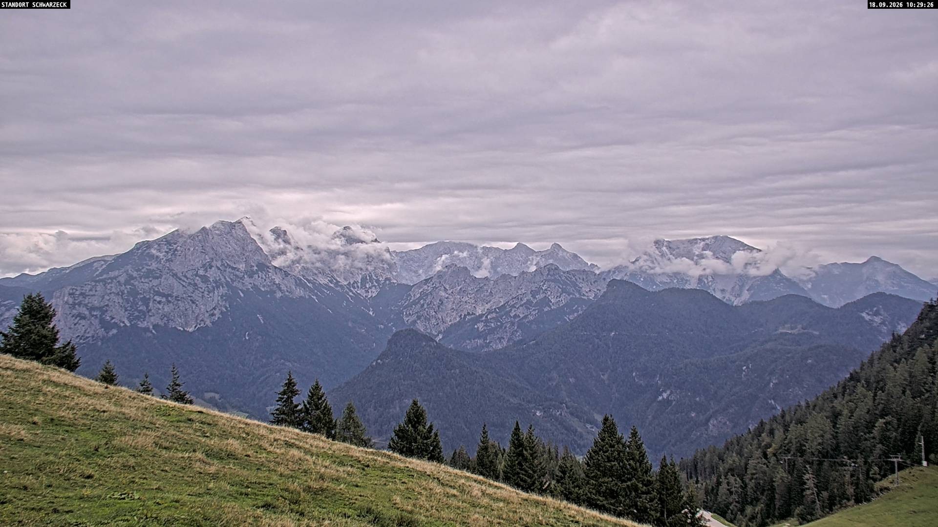 Archiv Foto Webcam Blick von Lofer auf die Berchtesgadener Alpen