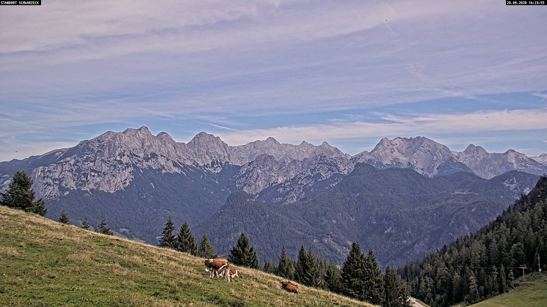 Archiv Foto Webcam Blick von Lofer auf die Berchtesgadener Alpen