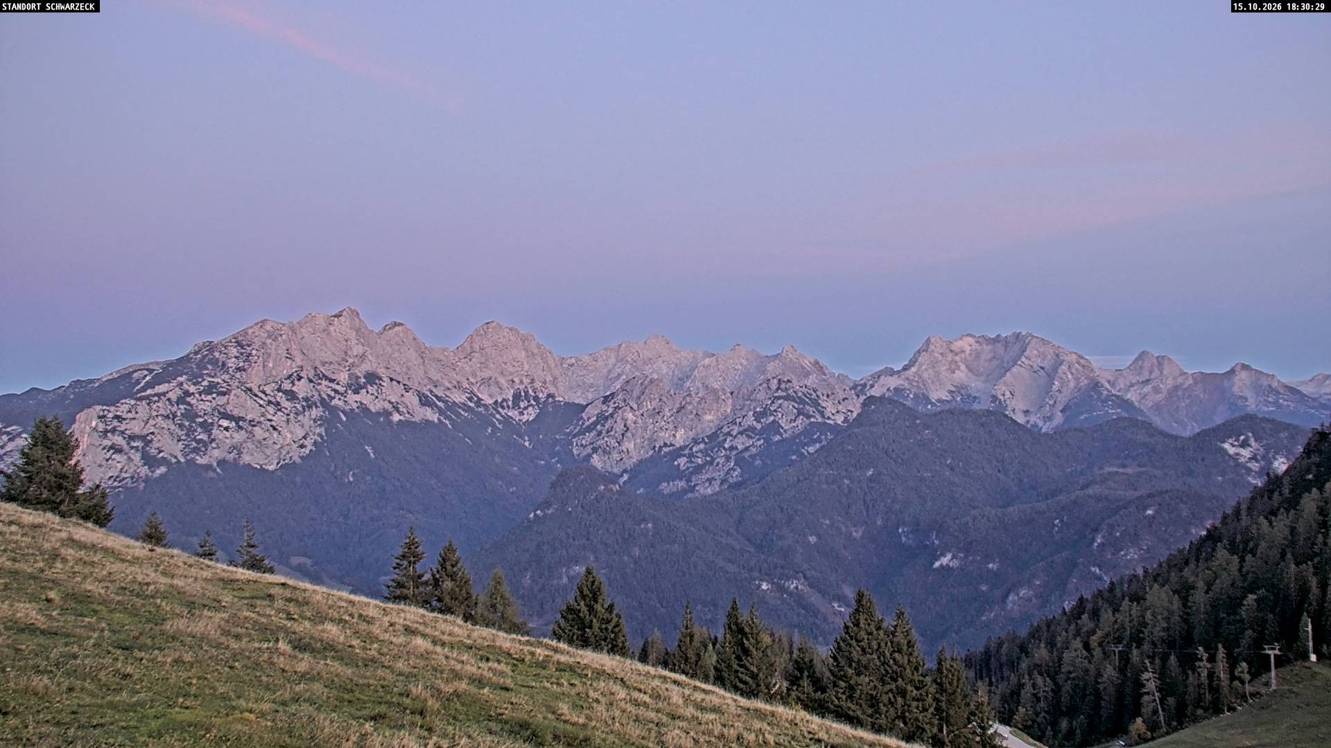 Archiv Foto Webcam Blick von Lofer auf die Berchtesgadener Alpen