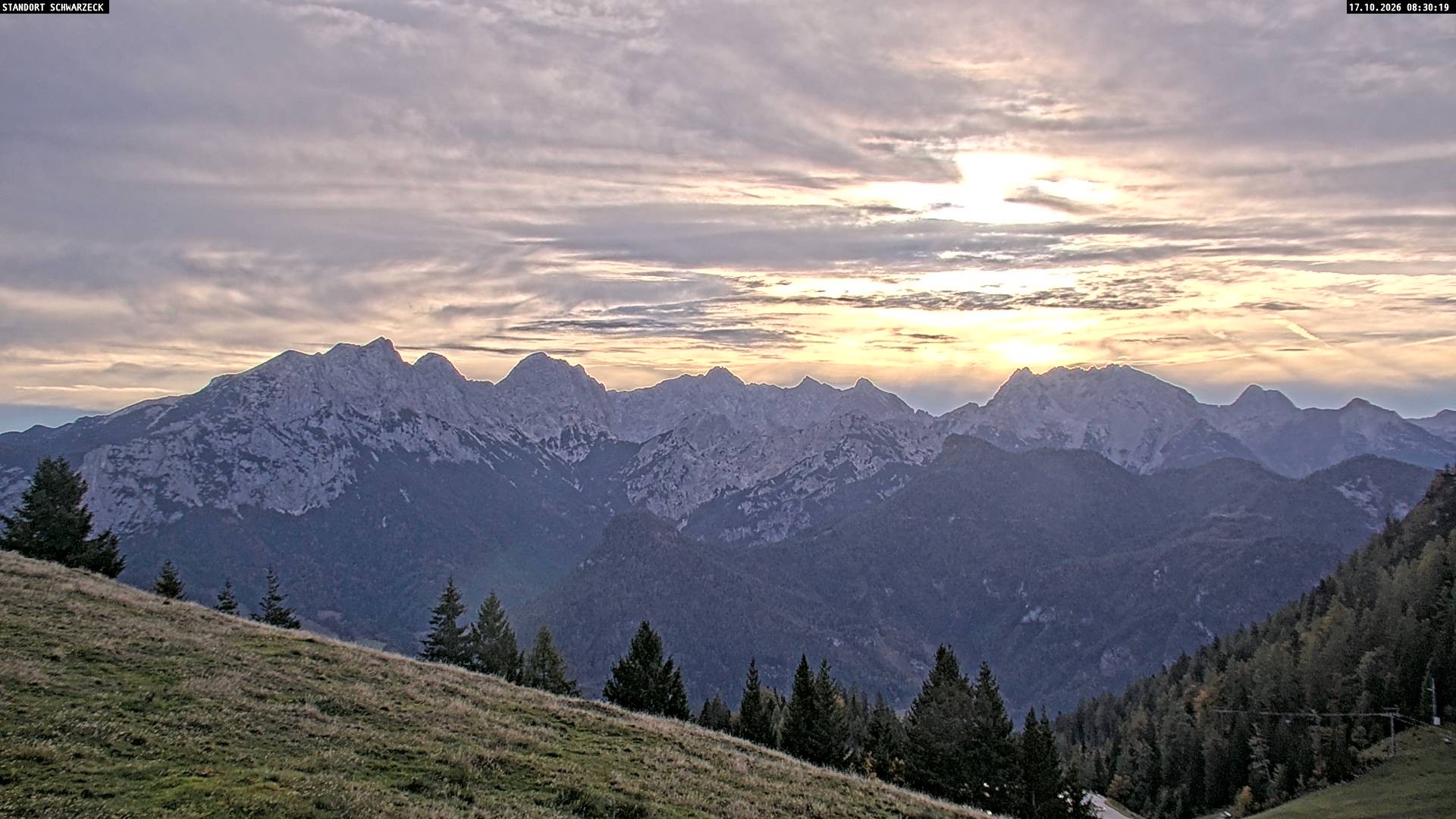 Archiv Foto Webcam Blick von Lofer auf die Berchtesgadener Alpen