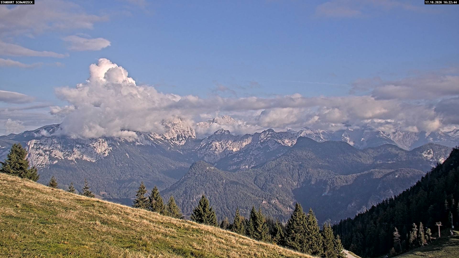 Archiv Foto Webcam Blick von Lofer auf die Berchtesgadener Alpen
