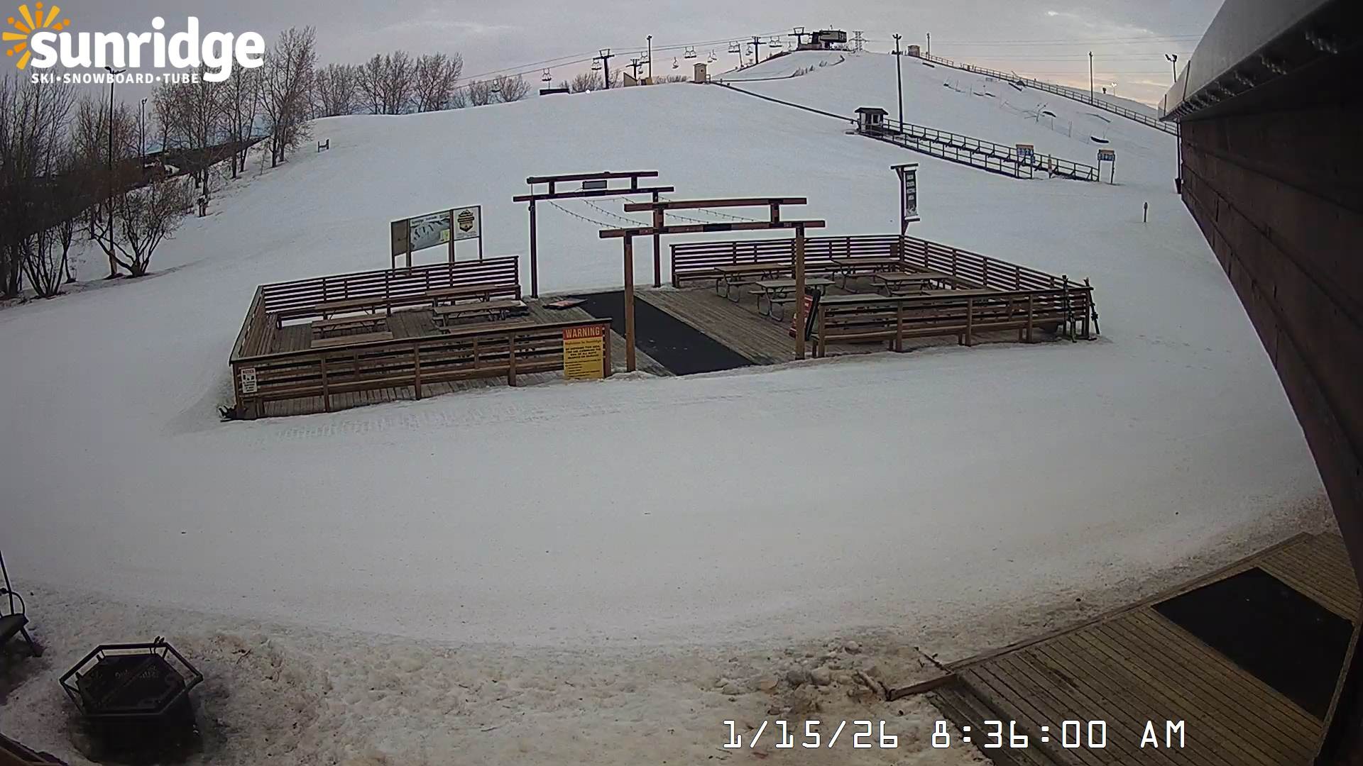 Archived image Webcam Bunny Hill (Sunridge ski area, Alberta)