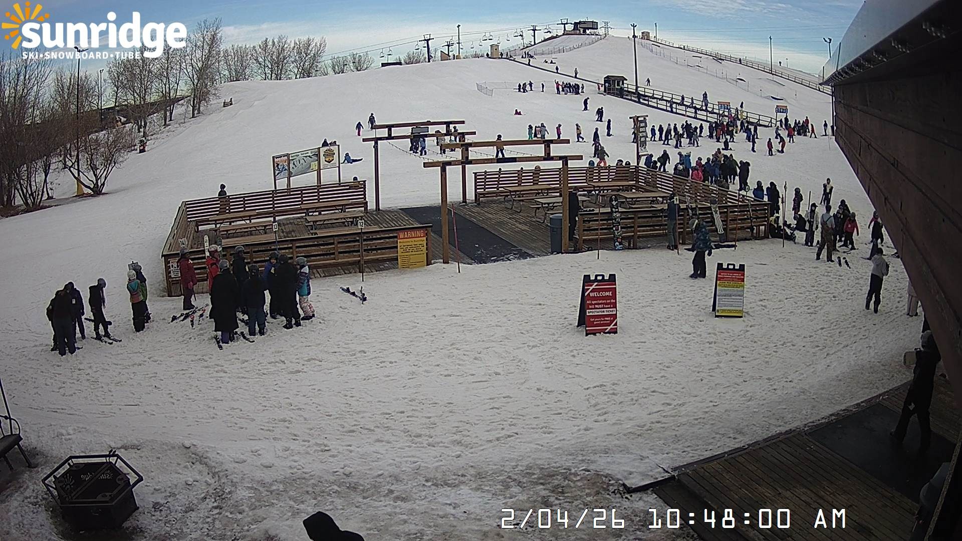Archiv Foto Webcam Bunny Hill (Skigebiet Sunridge, Alberta)