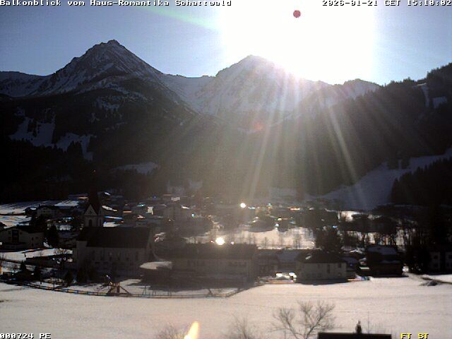 Archived image Webcam Schattwald: Vacation rental Haus Romantika