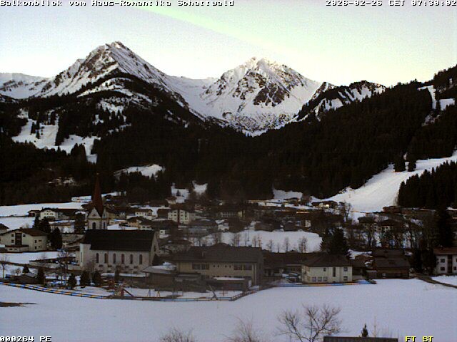 Archived image Webcam Schattwald: Vacation rental Haus Romantika