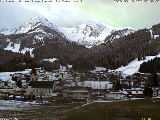 Archived image Webcam Schattwald: Vacation rental Haus Romantika