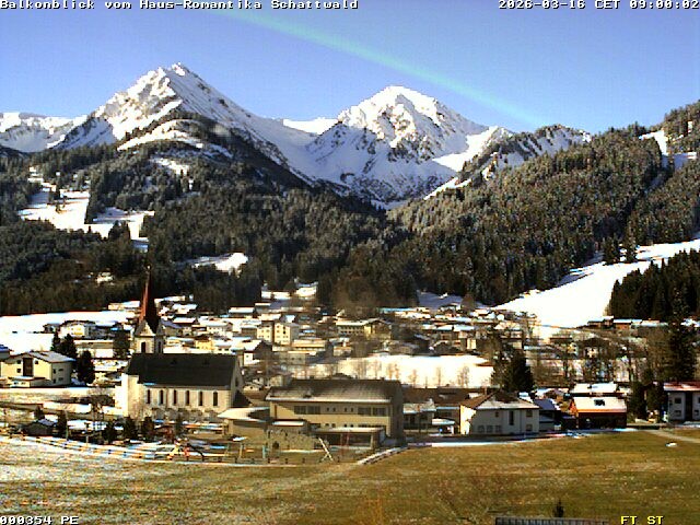 Archived image Webcam Schattwald: Vacation rental Haus Romantika