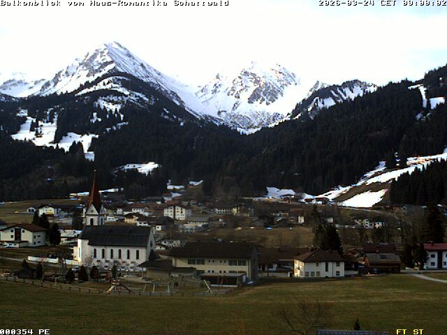 Archived image Webcam Schattwald: Vacation rental Haus Romantika