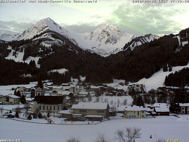 Archived image Webcam Schattwald: Vacation rental Haus Romantika