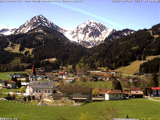 Archived image Webcam Schattwald: Vacation rental Haus Romantika