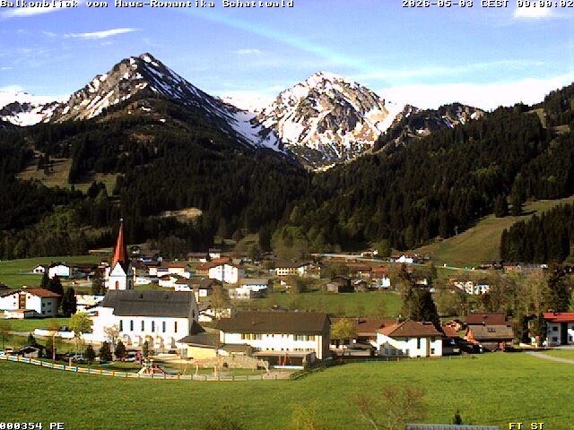 Archived image Webcam Schattwald: Vacation rental Haus Romantika