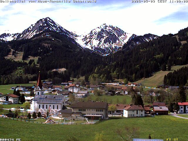Archived image Webcam Schattwald: Vacation rental Haus Romantika