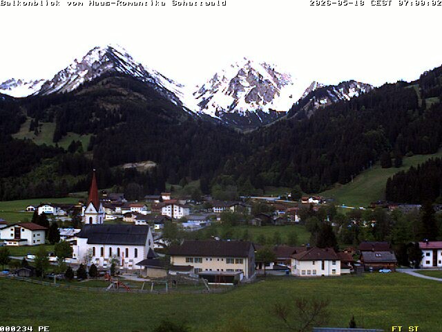Archived image Webcam Schattwald: Vacation rental Haus Romantika