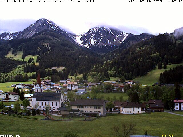 Archived image Webcam Schattwald: Vacation rental Haus Romantika