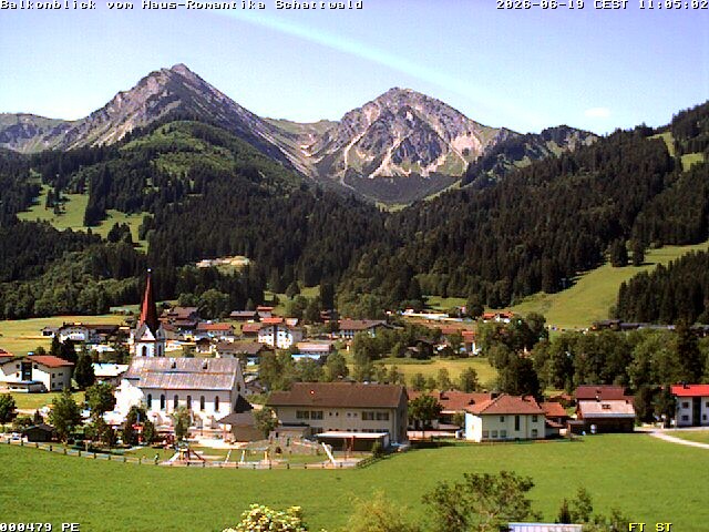 Archived image Webcam Schattwald: Vacation rental Haus Romantika
