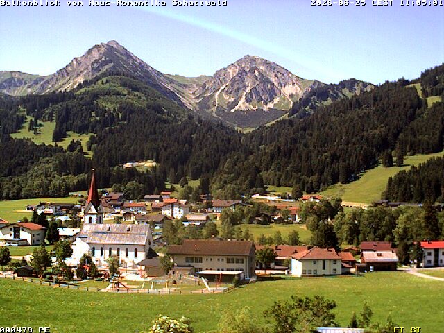Archived image Webcam Schattwald: Vacation rental Haus Romantika